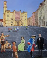 Herr Prieber zu Besuch in Zittau (100 x 120) - virtual art gallery Affeere